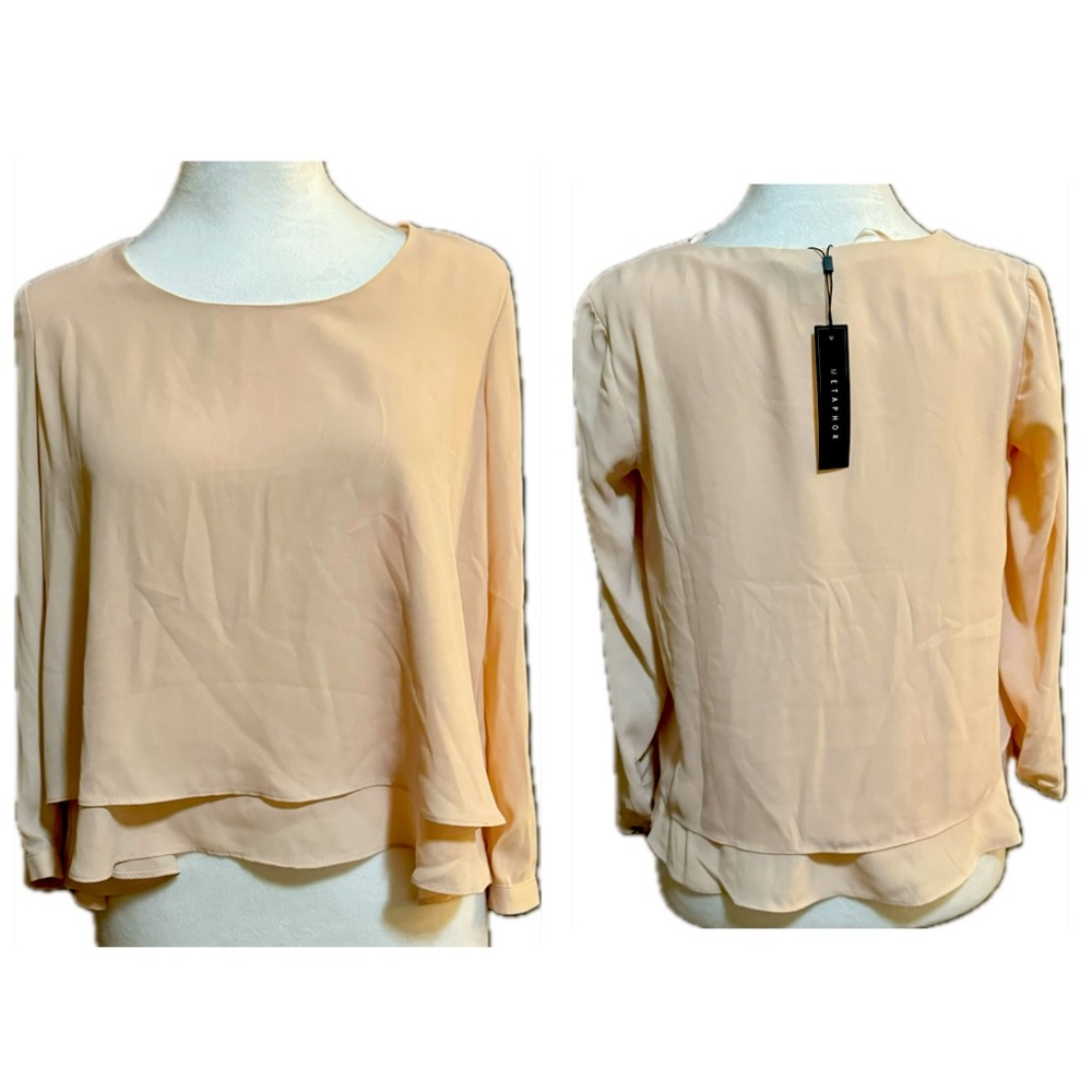Flowy Light Pink Blouse Size XS NWT
